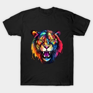 tie dye, tie dye parttern, tiger tie dye art, color tiger T-Shirt